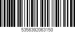 Código de barras (EAN, GTIN, SKU, ISBN): '5356392063150'