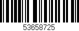 Código de barras (EAN, GTIN, SKU, ISBN): '53658725'