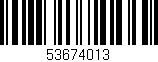 Código de barras (EAN, GTIN, SKU, ISBN): '53674013'