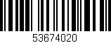 Código de barras (EAN, GTIN, SKU, ISBN): '53674020'