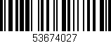 Código de barras (EAN, GTIN, SKU, ISBN): '53674027'