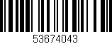 Código de barras (EAN, GTIN, SKU, ISBN): '53674043'