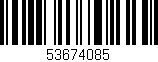 Código de barras (EAN, GTIN, SKU, ISBN): '53674085'