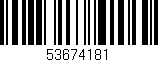 Código de barras (EAN, GTIN, SKU, ISBN): '53674181'