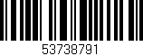 Código de barras (EAN, GTIN, SKU, ISBN): '53738791'