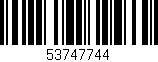 Código de barras (EAN, GTIN, SKU, ISBN): '53747744'