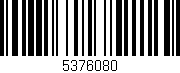 Código de barras (EAN, GTIN, SKU, ISBN): '5376080'