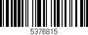 Código de barras (EAN, GTIN, SKU, ISBN): '5376815'