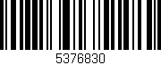 Código de barras (EAN, GTIN, SKU, ISBN): '5376830'