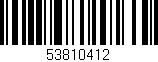 Código de barras (EAN, GTIN, SKU, ISBN): '53810412'