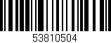 Código de barras (EAN, GTIN, SKU, ISBN): '53810504'