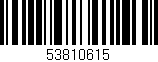 Código de barras (EAN, GTIN, SKU, ISBN): '53810615'