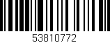 Código de barras (EAN, GTIN, SKU, ISBN): '53810772'