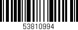 Código de barras (EAN, GTIN, SKU, ISBN): '53810994'