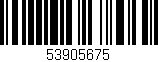 Código de barras (EAN, GTIN, SKU, ISBN): '53905675'