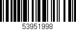 Código de barras (EAN, GTIN, SKU, ISBN): '53951998'