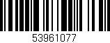 Código de barras (EAN, GTIN, SKU, ISBN): '53961077'