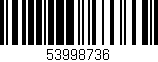 Código de barras (EAN, GTIN, SKU, ISBN): '53998736'