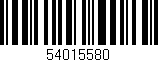 Código de barras (EAN, GTIN, SKU, ISBN): '54015580'