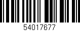 Código de barras (EAN, GTIN, SKU, ISBN): '54017677'