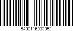 Código de barras (EAN, GTIN, SKU, ISBN): '5402116903353'