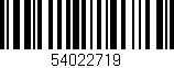 Código de barras (EAN, GTIN, SKU, ISBN): '54022719'