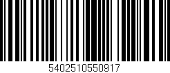 Código de barras (EAN, GTIN, SKU, ISBN): '5402510550917'