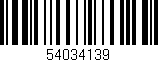 Código de barras (EAN, GTIN, SKU, ISBN): '54034139'