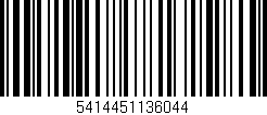 Código de barras (EAN, GTIN, SKU, ISBN): '5414451136044'