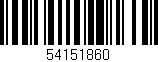 Código de barras (EAN, GTIN, SKU, ISBN): '54151860'