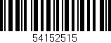 Código de barras (EAN, GTIN, SKU, ISBN): '54152515'