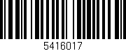 Código de barras (EAN, GTIN, SKU, ISBN): '5416017'