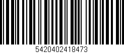 Código de barras (EAN, GTIN, SKU, ISBN): '5420402418473'