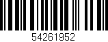 Código de barras (EAN, GTIN, SKU, ISBN): '54261952'