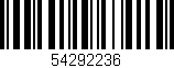 Código de barras (EAN, GTIN, SKU, ISBN): '54292236'