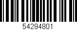 Código de barras (EAN, GTIN, SKU, ISBN): '54294801'