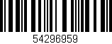 Código de barras (EAN, GTIN, SKU, ISBN): '54296959'