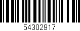 Código de barras (EAN, GTIN, SKU, ISBN): '54302917'