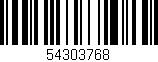 Código de barras (EAN, GTIN, SKU, ISBN): '54303768'