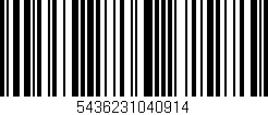 Código de barras (EAN, GTIN, SKU, ISBN): '5436231040914'