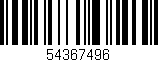 Código de barras (EAN, GTIN, SKU, ISBN): '54367496'