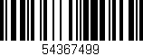 Código de barras (EAN, GTIN, SKU, ISBN): '54367499'
