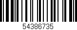 Código de barras (EAN, GTIN, SKU, ISBN): '54386735'
