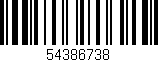 Código de barras (EAN, GTIN, SKU, ISBN): '54386738'