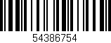 Código de barras (EAN, GTIN, SKU, ISBN): '54386754'