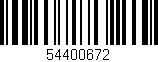 Código de barras (EAN, GTIN, SKU, ISBN): '54400672'