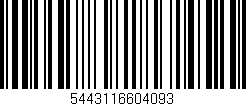 Código de barras (EAN, GTIN, SKU, ISBN): '5443116604093'