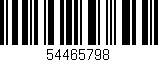 Código de barras (EAN, GTIN, SKU, ISBN): '54465798'