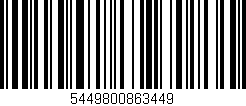 Código de barras (EAN, GTIN, SKU, ISBN): '5449800863449'