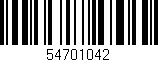 Código de barras (EAN, GTIN, SKU, ISBN): '54701042'